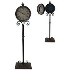 Highly detailed 3d model of vintage wrought iron floor clock home decoration. Brown Metal Floor Clock Cvcka634