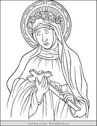 Saint Rose Of Lima Coloring Page Rose Coloring Pages St Rose Of Lima Coloring Pages