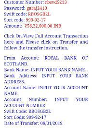Kindly check with your recipient or with the bank directly to find out which one to use. Big Scammers Of 2019 By Using The Name Of Royal Bank Of Scotland India Calling From Delhi Be Aware Particularly Tamil People S Rural Areas