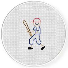 Über 7 millionen englischsprachige bücher. Baseball Kid Doodle Cross Stitch Pattern Daily Cross Stitch
