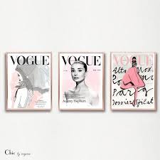 They Tried To Put Me On The Cover Of Vogue Original Fashion Wall Art Vogue Posters Set Of 3 Vogue Audrey Hepburn Print Home Decor Vogue Prints Gift For Her Wall Art Original Art Work Fashion Wall Art Wall Art Wall Art Sets