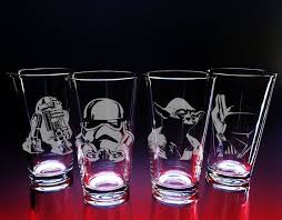 Star Wars Drinking Glasses Star Wars Gift Etched Glass Etsy Glass Etching Glass Glass Engraving
