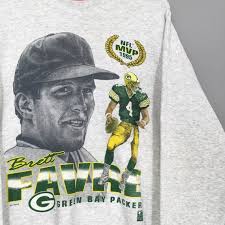 Vintage Green Bay Packers NFL Boxy Sweatshirt Large Brett Favre Packers  Football Player Sweater Packers American Football Crewneck Size L