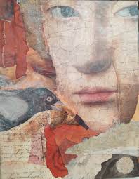 Encaustic paintings with collage elements