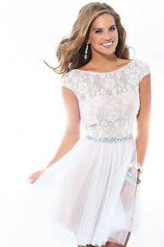Modest Lace Appliques White Chiffon Short Ball Gown Prom Dress With Cap Sleeves Girl Party White Short Dress Cocktail Dresses With Sleeves White Cocktail Dress