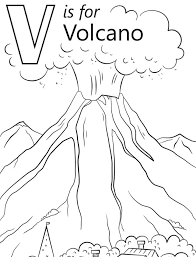 Free printable volcano coloring pages. Volcano Letter V Coloring Page Free Printable Coloring Pages For Kids