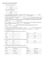 Atomic structure questions for your custom printable tests and worksheets. Key Basic Atomic Structure Worksheet Docx Basic Atomic Structure Worksheet Name 1 The 3 Particles Of The Atom Are A Protons A Neutrons B Electrons Course Hero