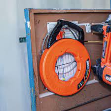 Klein Tools 56350 Fiberglass Fish Tape With Spiral Steel Leader 50 Foot In 2021 Klein Tools Fiberglass Orange Color