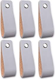 Bol Com Leren Handgrepen Licht Grijs 6 Stuks 16 5 X 2 5 Cm Incl 3 Kleuren Schroeven