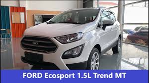 Ford ecosport 2020 would be launching in india around june 2021 with the estimated price of rs 9.00 lakh. Ford Ecosport 1 5 L Trend Manual Youtube