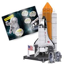Space shuttle with articulated astronaut opening cargo door, included light and sound. Cubicfun National Geographic Kids Puzzle 3d Nasa Space Rocket Ship Puzzle Model Astronaut Toys Gift For 5 8 Year Old Boys Space Shuttle Discovery With Educational Booklet For Children Buy Online In