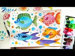 Complete with hanging hooks and wall plugs, easy to hang on any nail, hook or screw. 5 Cute Watercolor Fish Painting Ideas Easy Watercolor Tutorial For Beg Watercolor