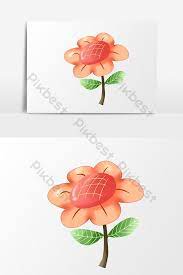 Drawing Cartoon Small Fresh Red Flower Spring Outing Elements Png Images Psd Free Download Pikbest Red Flowers How To Draw Hands Elements