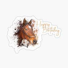 Mais quelle est la différence entre un poney et un cheval ? Stickers Sur Le Theme Cheval Joyeux Anniversaire Redbubble