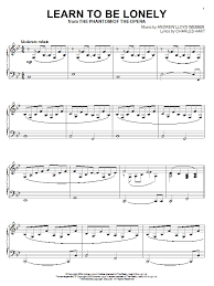 Learn To Be Lonely Piano Solo Print Sheet Music Now
