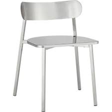 Fleet Brushed Nickel Chair In Dining Chairs Barstools Cb2 Dining Room Furniture Modern Modern Dining Chairs Modern Home Office Furniture
