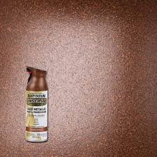 Rustoleum makes a product called rusty metal primer which is not lacquer based, and takes days of curing before you can top coat it. Rust Oleum Universal 11 Oz All Surface Metallic Aged Rust Spray Paint And Primer In One 6 Pack 285072 The Home Depot Bronze Spray Paint Rustoleum Copper Spray Paint