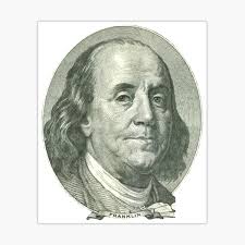"Benjamin Franklin Portrait $100" Sticker for Sale by givemethemoney