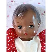 RARE 1940s Effanbee Patsy Joan 15" All Original Black African American Doll