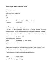 Apakah diantara kalian sudah ada yang pernak membuat surat kuasa? 03 Contoh Surat Gugatan Perbuatan Melawan Hk Doc Surat Gugatan Perbuatan Melawan Hukum Pati 20 Agustus 2017 Kepada Yth Ketua Pengadilan Negeri Pati Course Hero