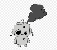 Black and white mouse running upright #1151582 by cory thoman. Cute Kawaii Robot Sad Nointernet Cartoon Clipart 4637444 Pikpng