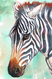 Abstract Black And White Animal Drawings Zebra Original Painting Watercolor African Wildlife Art Black And White Abstract Stripes Animal Painting Gift Zebra Art African Art Paintings Zebra Painting