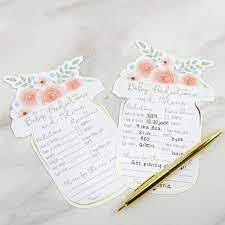 Floral Baby Shower Advice Card Mason Jar Set Of 50 Kate Aspen