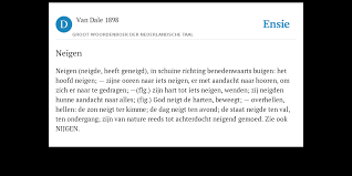 Ebene * * * to tend; Neigen De Betekenis Volgens Van Dale 1898