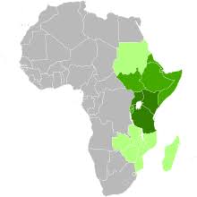 The rhinoceros (rhino) is the largest land mammal besides the elephant. East Africa Wikipedia