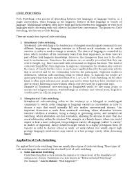 Code switching as a marker of linguistic competence in bilingual children. Code Switching Mixing Linguistics Semiotics