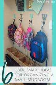 Organizing A Mudroom In A Small Space The Mom Of The Year Backpack Organization Backpack Storage Mudroom