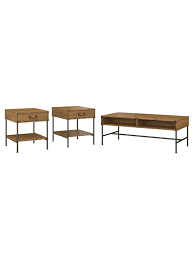 Pacific coast set of 2 crystal serene table lamps, created for macy's. Kathy Ireland Home By Bush Furniture Ironworks Coffee Table And Set Of 2 End Tables Vintage Golden Pine Standard Delivery Office Depot