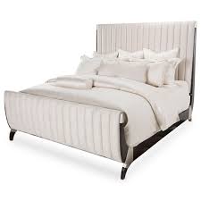 From $1,099 verified market price $1,834.00 Michael Amini Paris Chic King Upholstered Sleigh Bed With Usb Charging Darvin Furniture Upholstered Beds