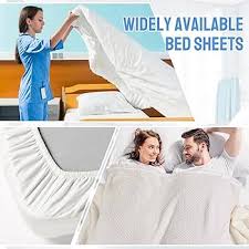 Amazon.com: SmoothNovelty 4 Pcs Hospital Bed Sheets Set, Soft Knitted  Standard Sheets Quality, Include Fitted Coverlet, Quilt Cover, Pillow Case  and Blanket (White) : Home & Kitchen