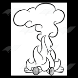 Abeka Clip Art Fire And Smoke Cartoon tobacco pipe with smoke vector. fire and smoke