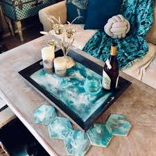 I'm no longer interested in working with resin and m. Resin Serving Tray And Coasters The Use Of Polyurethanes Is Not Restricted Just To Making Major Things Like Diy Resin Crafts Diy Resin Art Resin Diy