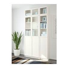 Billy Oxberg Bookcase White Glass 47 1 4x11 3 4x93 1 4 Ikea White Bookcase Adjustable Shelving Ikea Billy