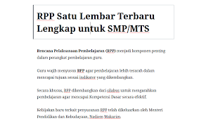 Rpp bahasa jawa smp 1 lembar. Rpp Satu Lembar Terbaru Lengkap Untuk Smp Mts Mitra Kuliah
