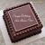 Square Shape Chocolate Cake Square Design
