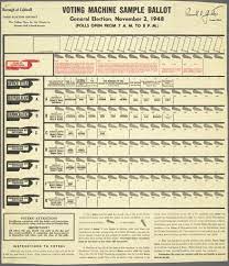 Online specimen ballots are believed to be accurate, but may be subject to change based upon court rulings or direction from the pennsylvania department of state. Voting Machine Sample Ballot General Election November 2 1948 Cornell University Library Digital Collections Political Americana