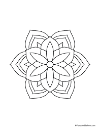 Easy Mandala Coloring Pages Mandala Coloring Pages Simple Mandala Easy Mandala Drawing