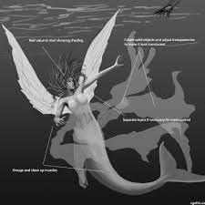 Fantasy Mermaid Drawings In 4 Steps With Photoshop How to draw mermaid ariel in a few easy steps #21838918. fantasy mermaid drawings in 4 steps