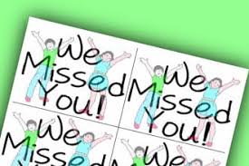 Printable good bye & good luck cards. Free Printable Package We Miss You Cards And Attendance Sheets