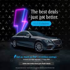 Check spelling or type a new query. Mercedes Benz Philippines The S Class Can Be Yours This November Avail Huge Discounts And Other Complimentary Packages This November 11 Only View The Complete Promo Mechanics At Www Mercedes Benz Ph Flash Deals Photo May Vary From