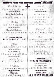 Romantic Fonts With Beautiful Letters And Numbers Romantic Fonts Number Tattoo Fonts Number Tattoos