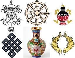Den das ist die bedeutung des karmas. Buddhistische Symbole Der Lotus Der Schirm Und Mehr