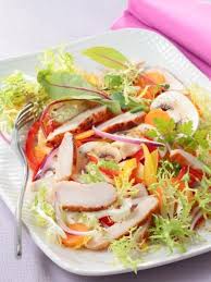 Salade D Eminces De Poulet Champignons Et Legumes Croquants Recette De Salade D Eminces De Pou Recette Salade Recette De Salade Composee Recettes De Cuisine