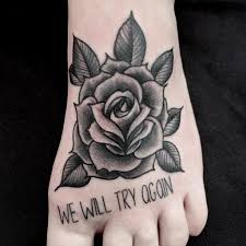 The skull is a strong symbol of overcoming challenges or the death of an enemy. Small Rose Tattoo On Foot Ouch Done With Alphasuperflu Flickr