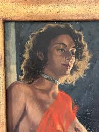 Ölgemälde Ölbild Aktgemälde Halbakt Karl Heinz Stricker in Brandenburg