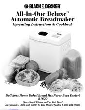Black And Decker Bread Machine Parts Canada Black Decker B1620 Operating Instructions Cook Book Pdf Download Manualslib
